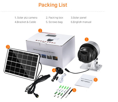 Solar Powered Wireless WiFi Surveillance Camera