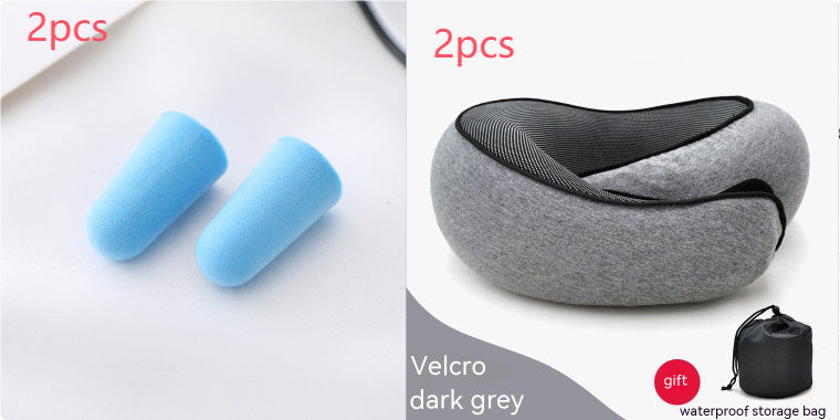 Travel Neck Pillow Non-Deformed Airplane Pillow Travel Neck Cushion Durable U-Shaped Travel Memory Cotton Nap Neck Pillow